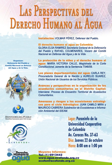FORO “PERSPECTIVAS DEL DERECHO HUMANO AL AGUA”,