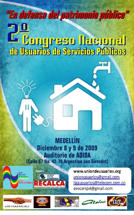 II Congreso Nacional de Usuarios y Defensores  de los Servicios Públicos Domiciliarios